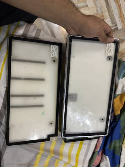 Car illuminating number plate frame