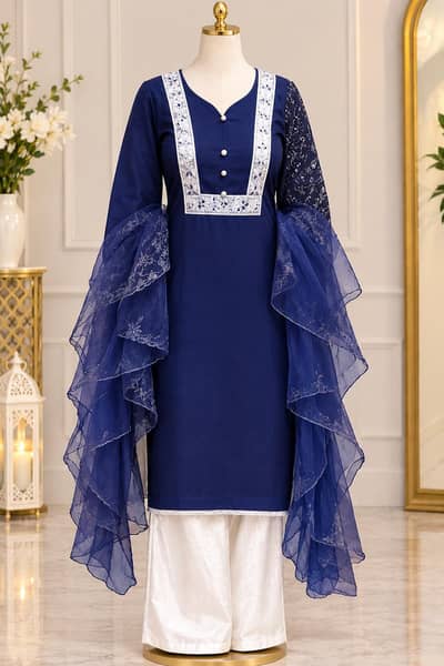 Navy blue 3 piece dress