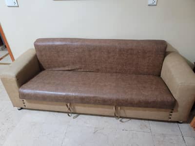 Leather Sofa cum bed