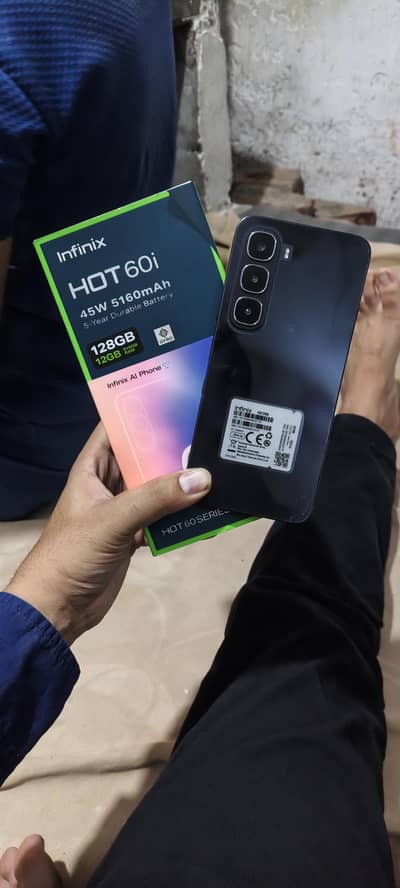 Infinix Hot 60i 12/128 2/3 mother waranty full box 03214084668