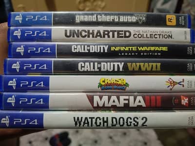 7 PS4 Games Bundle - GTA V, Call of Duty, Uncharted & More
