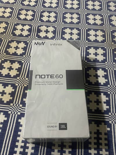 Infinix note 60 (8/256) box pack non active bss color pasand nhi aya
