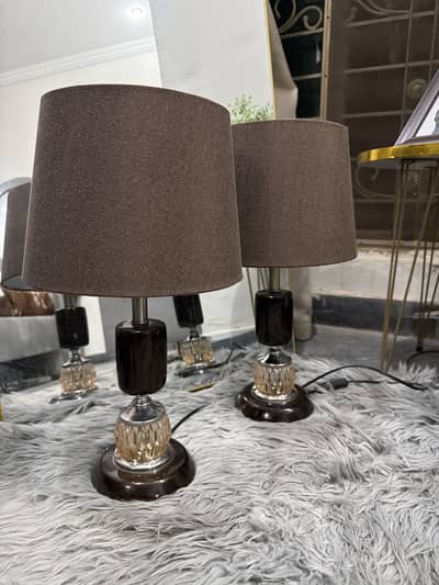 Brown Side table lamps