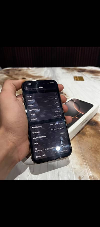 iPhone 16 Pro 256GB Non-PTA | 93% Battery | Desert Titanium