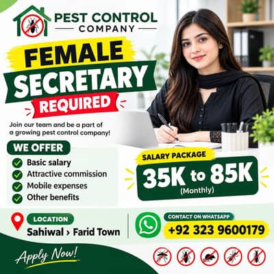 Female secretary required