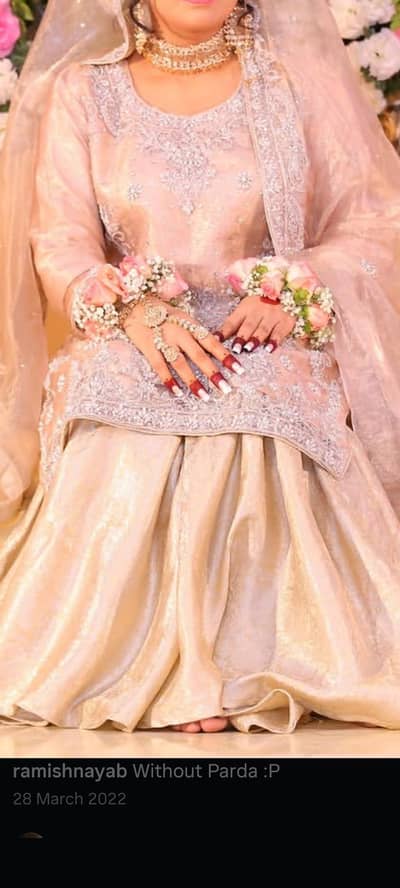 Nikah/ engagement dress | rose gold peach | worn once