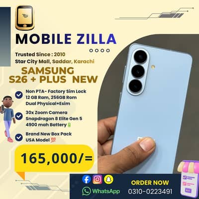 Samsung Mobile S26 Plus Brand New Full Warranty Non PTA