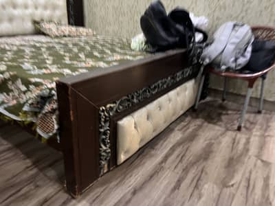 King size bed without mattress
