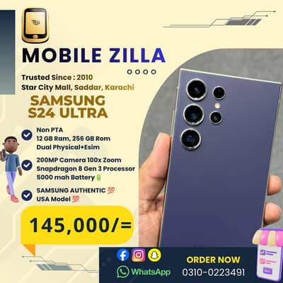 SAMSUNG S24 ULTRA, BRAND NEW, NON PTA, VIOLET TAITANIUM