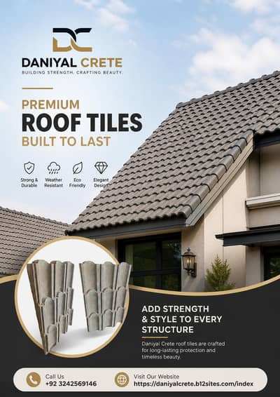 Precast Concrete Roof Tiles / Slab Tiles - Strong