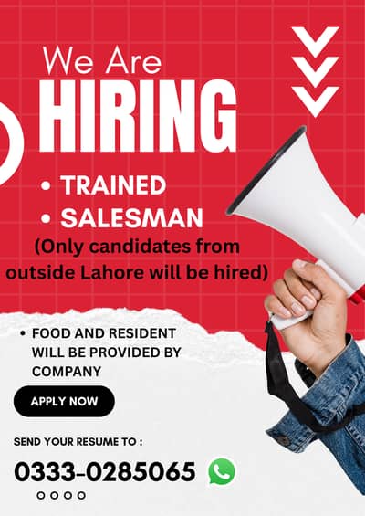 HIRING TRAINED SALEMAN