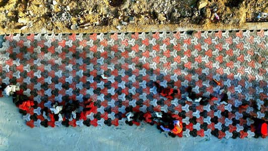 concrete V shape (3D view) Paving block