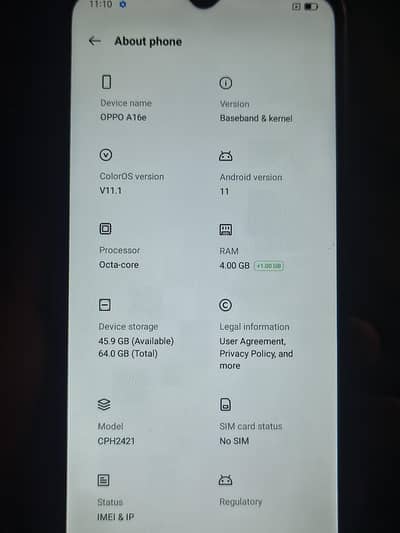 OPPO A16e