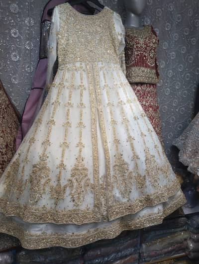 Nikha maxci off white full hand work