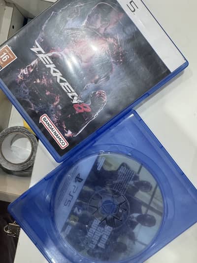 PS5 Games for Sale – GTA V & Tekken 8 (Used CDs)