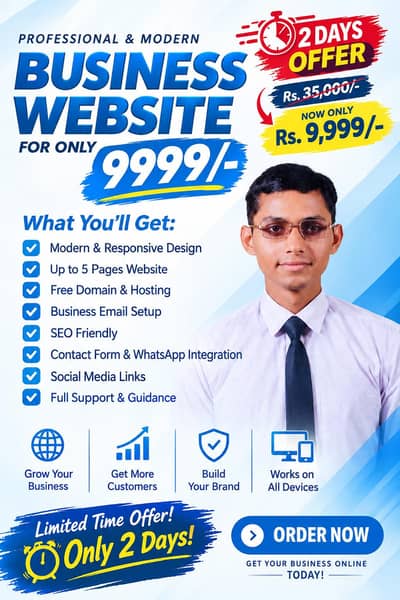​Complete Business Website Setup - Responsive & SEO Friendly