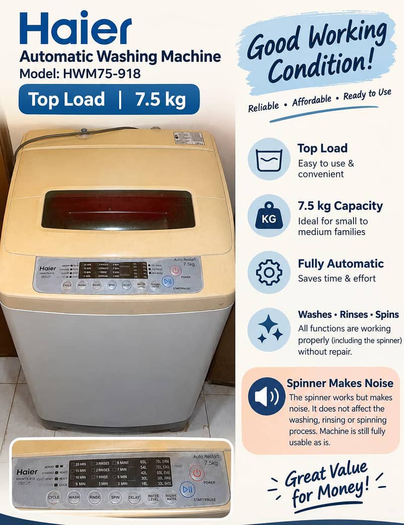 Haier Automatic Washing Machine 0
