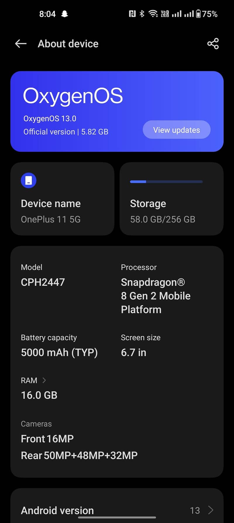 One Plus 11 5G 4