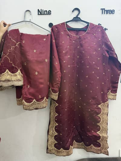 Silk Ready to wear Plazo and Qameez