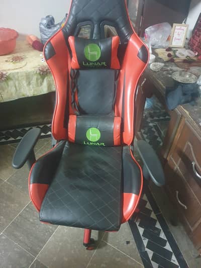 Lunar Gaming Chair – Red & Black | Comfortable & Stylish