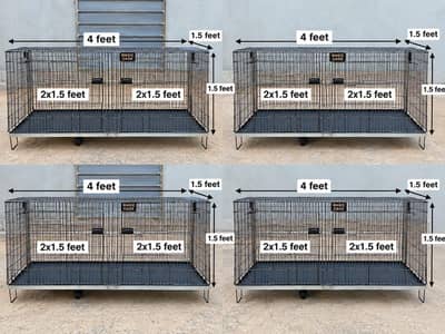 4 Metal Wire Folding Cages For Sale | 9/10 Condition