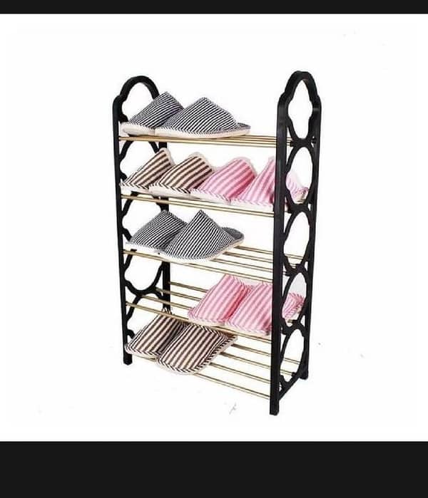 T  5 Layers Stock Non-Breakable Shoe Rack Shoe Shelf - Multicolor