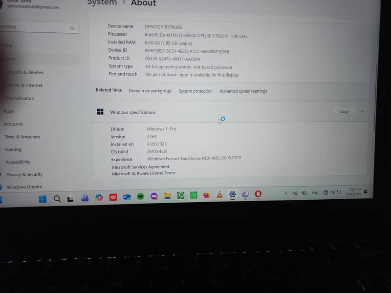 i5 8generation window 11 2