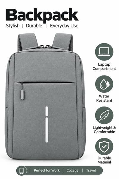 Laptop Backpack for Men | Stylish & Durable School, College & Travel