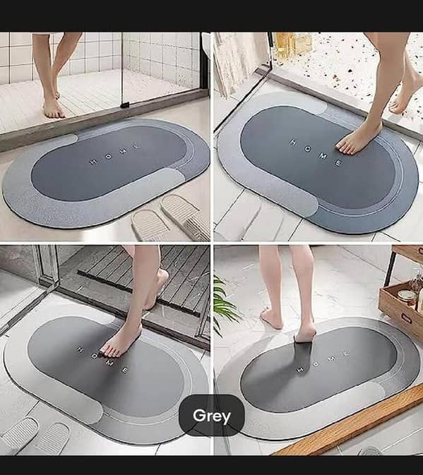 T  Water-Resistant Floor Mat, Room Mat, Bath Mat, Entrance Mat, and Modern Design Door Mat with Rubber Back Side
