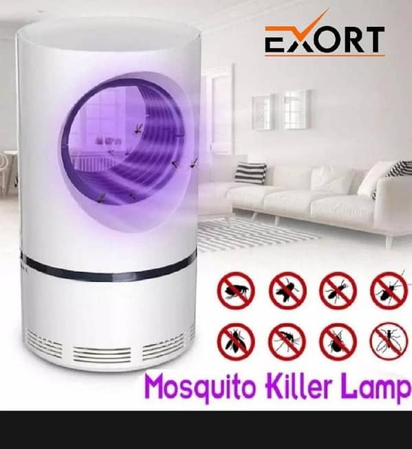 T  EXORT USB Powered Electric Photocatalytic Anti Mosquito Killer Lamp UV Photocatalyst Bug Insect Trap Light Pest Control - Mosquito Killer - White