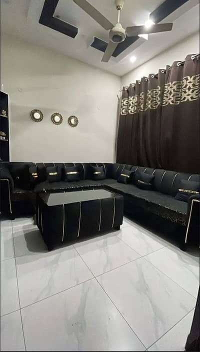 L shaped sofa  with table