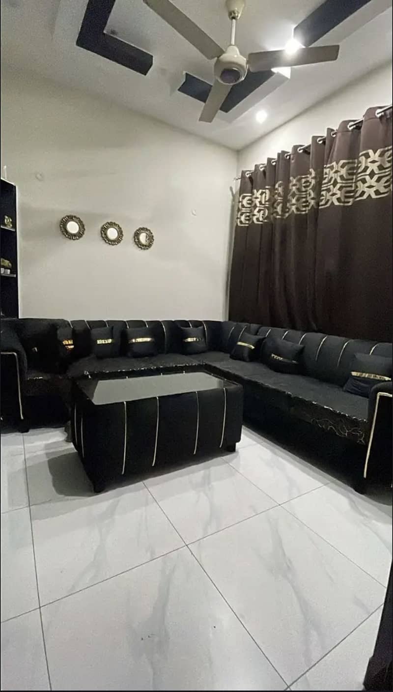 L shaped sofa  with table 0