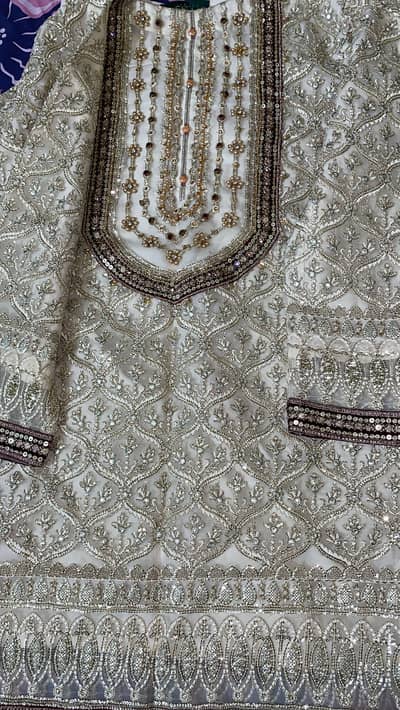 White Embroidered Sharara Suit with Dupatta