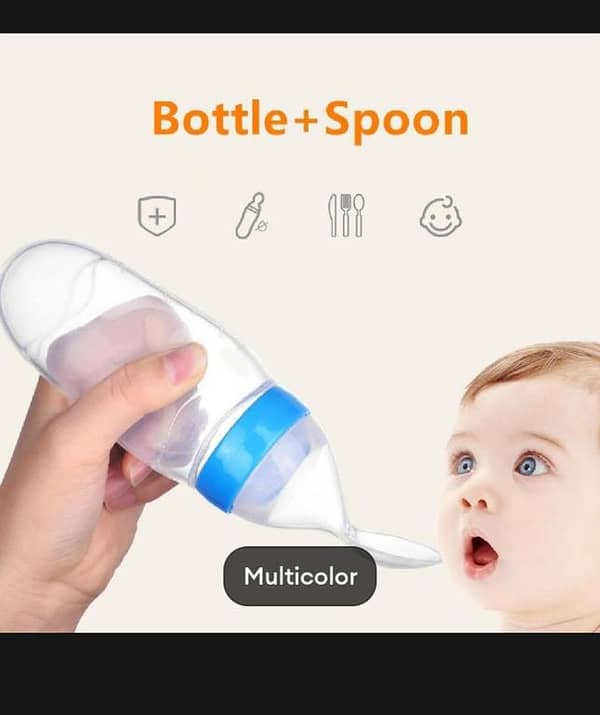 T  Baby Spoon Bottle Feeder Dropper Silicone Spoons for Feeding Medicine Kids Toddler Cutlery Utensils Children Accessories