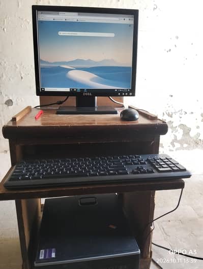 HP Full PC Setup With Table - i5 4GB 128GB + Dell 19 Inch - Pakpattan