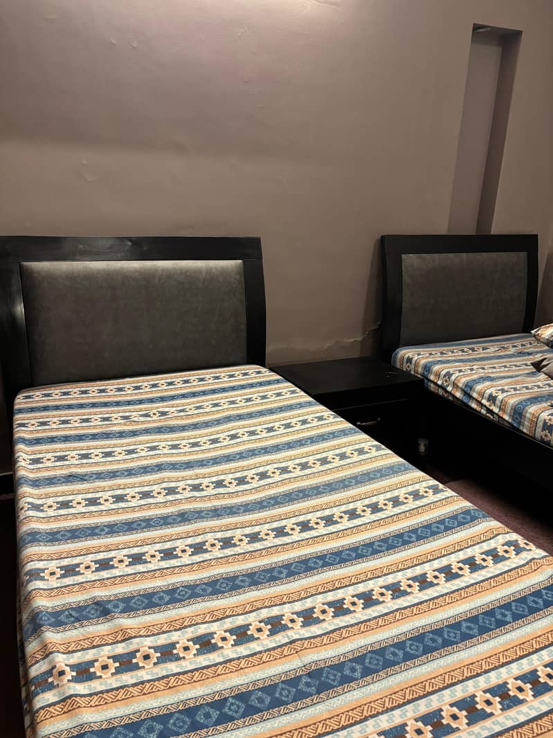 Single Bed Set with Side Table & Dressing Table with Mirror 1
