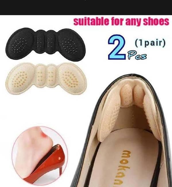 T   2Pcs Women Insoles for Shoes High Heel Pad Adjust Size Adhesive Heels Pads Liner Grips Protector Sticker Pain Relief Foot Care Insert