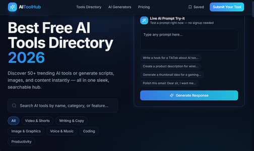 Ready-made AI Tools Directory Website with Source Code