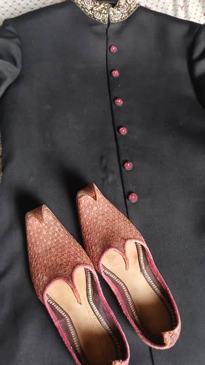 groom sherwani and khussa set