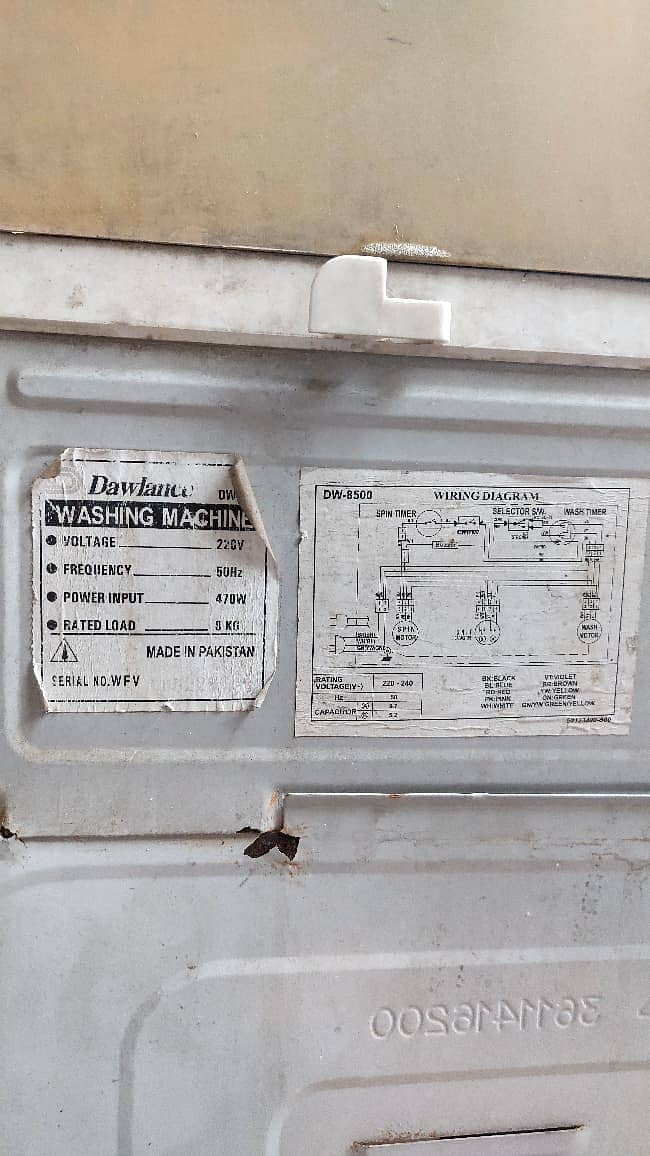 Semi-Automatic washing machine 9