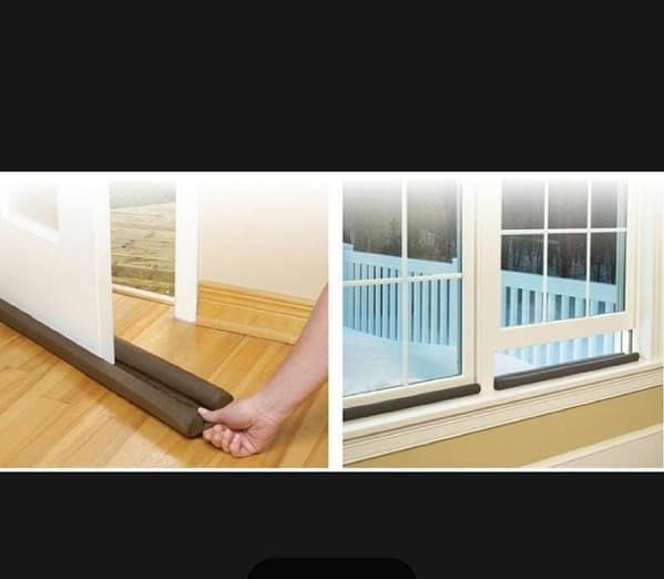 T  Special Door Dust Stopper 36 to 44 inches Available Sizes - Door Draft - Insect / Air Stopper - Under Door Bottom Seal - Twin Draft Guard For Door and Window