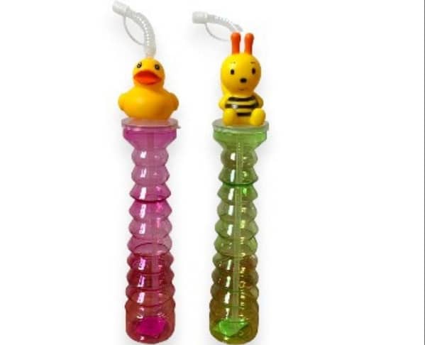 T  Creative Colorful Leaf Belt Lamp Coconut Tree Juicy Bottles Beverages Cups With Straw Disposable Plastic Cup