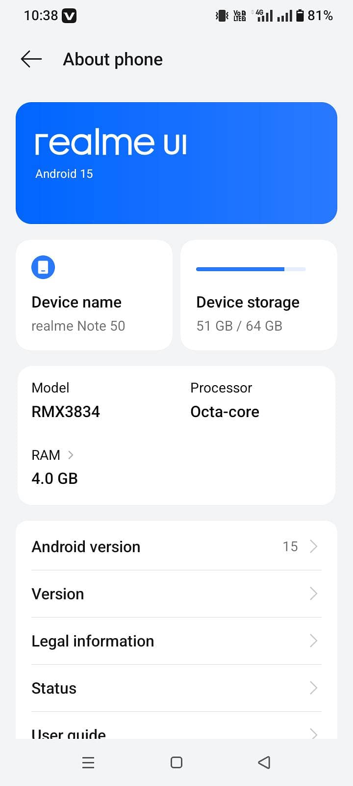 Realme Note 50 0