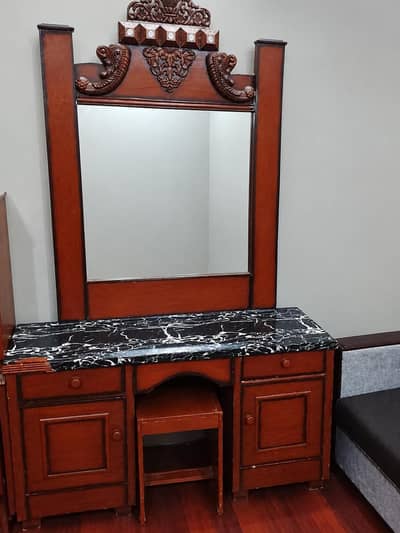 wooden Dressing table with Mirror & stool Rs_10,000