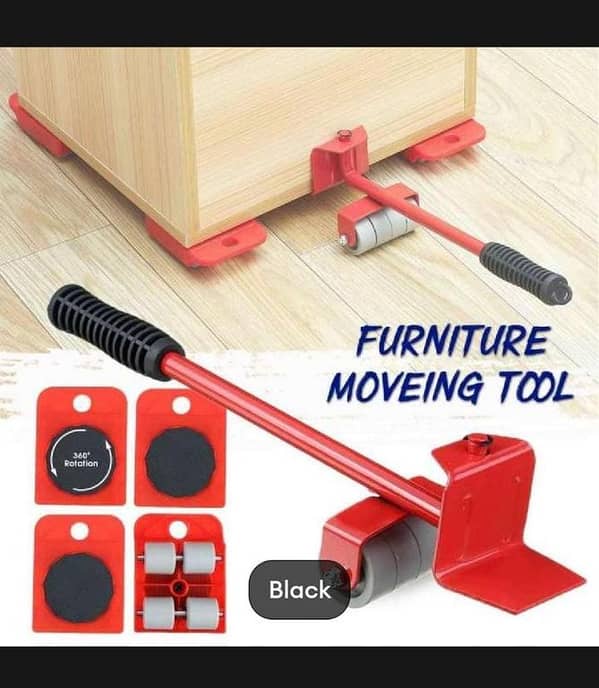 T  Furniture Moving Tool Heavy Object Mover Furniture Transport Lifter & Furniture Slides Moving House Cabinet Sofa Bed Desk 4 Wheeled Mover Roller 1 Wheel Bar Hand Tools Set