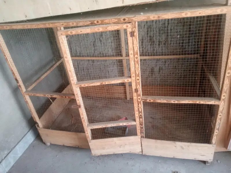 2 big wooden cages  and 1 iron cage for sale