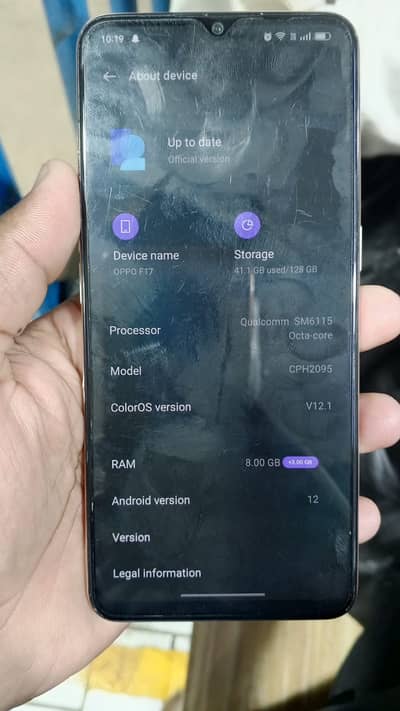 OPPO f17 8gb 128gb PTA approve 9.5/10 -condition CPH2095
