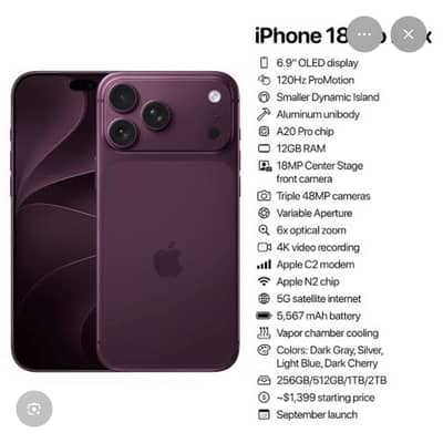 Apple iPhone 18 Pro Max PTA Approved