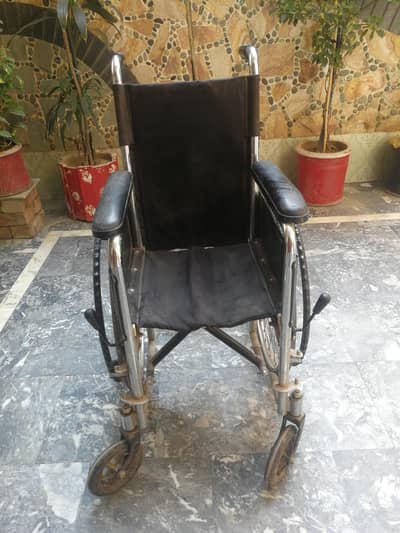 Manual Foldable Medium Size Wheelchair - Strong Steel Frame, Lahore