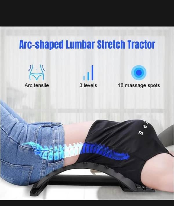 T  Imported Quality Back Support Relaxation Spine Pain Relief Back Massager Stretcher Fitness Magnetic Therapy Stretch Relax Lumbar Corrector